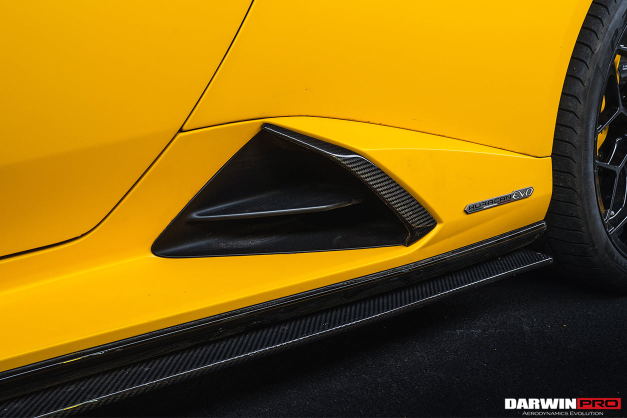 DarwinPRO 2019-2023 Lamborghini Huracan EVO OD Style Dry Carbon Side Skirts Under Board