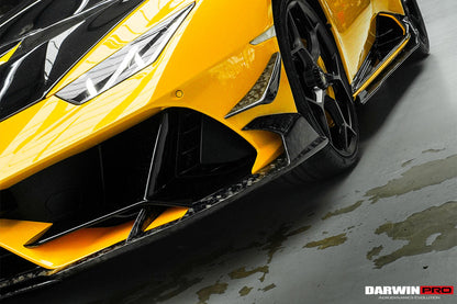 DarwinPRO 2019-2023 Lamborghini Huracan EVO 4WD ONLY BKSS Style Carbon Front Bumper Canards