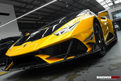 DarwinPRO 2019-2023 Lamborghini Huracan EVO 4WD ONLY BKSS Style Carbon Front Bumper Canards