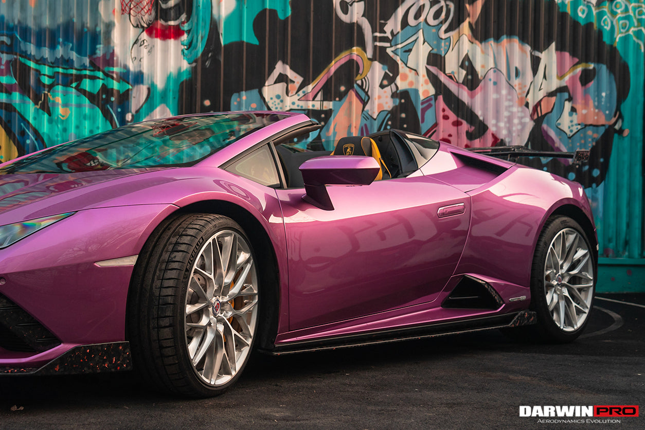 DarwinPRO 2019-2023 Lamborghini Huracan EVO OD Style Dry Carbon Side Skirts Under Board