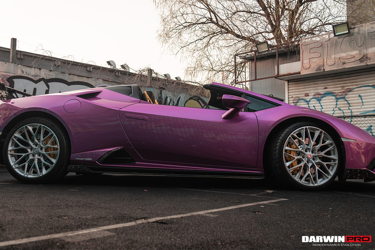 DarwinPRO 2019-2023 Lamborghini Huracan EVO OD Style Dry Carbon Side Skirts Under Board