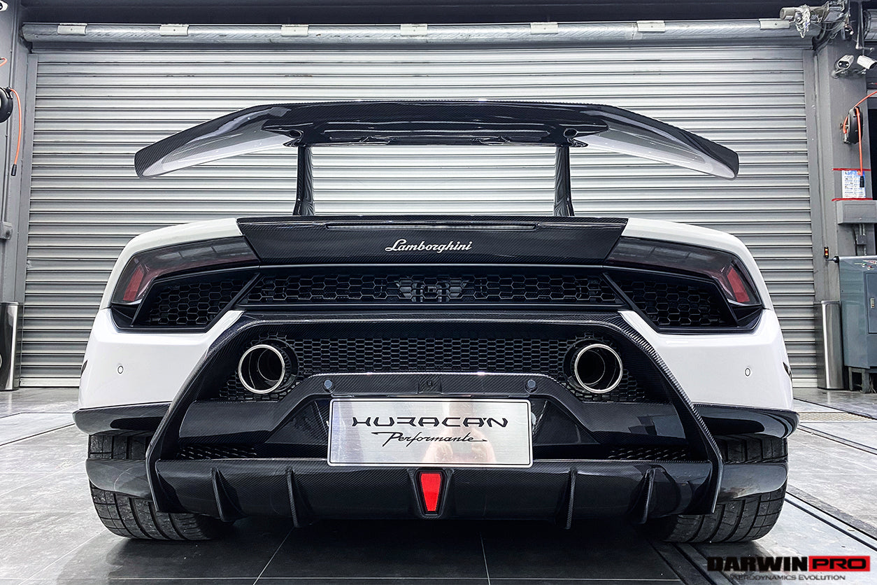 DarwinPRO 2015-2020 Lamborghini Huracan LP610 & LP580 Performante Style Carbon Fiber Spoiler Wing