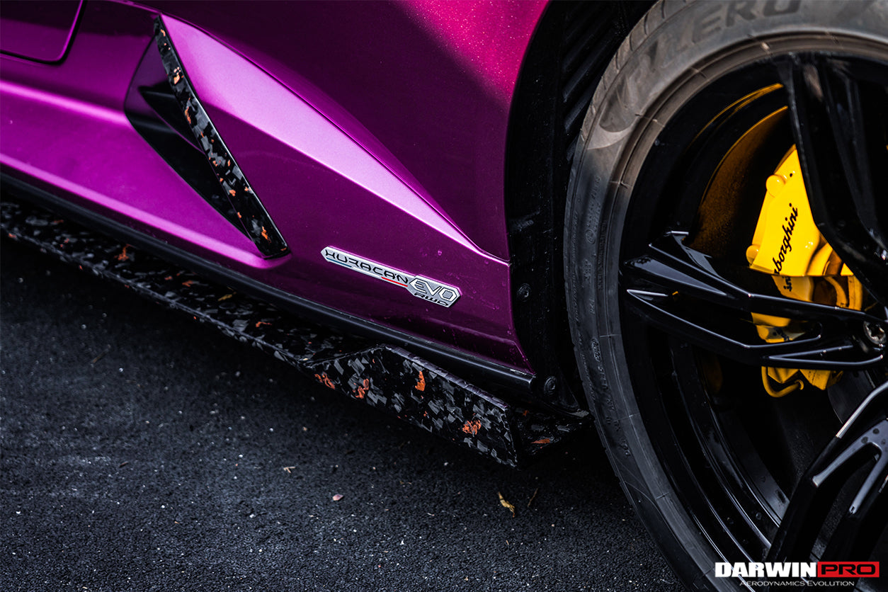 DarwinPRO 2019-2023 Lamborghini Huracan EVO OD Style Dry Carbon Side Skirts Under Board