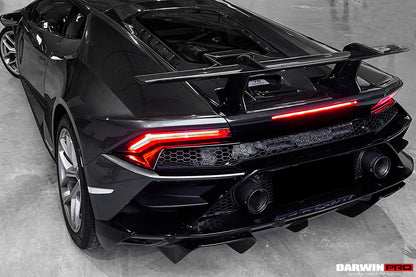 DarwinPRO 2015-2023 Lamborghini Huracan LP610 & LP580 & EVO Coupe Performante Style Carbon Fiber Spoiler Wing and Engine Hood