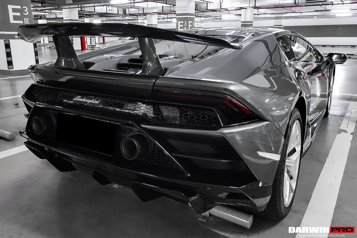 DarwinPRO 2015-2023 Lamborghini Huracan LP610 & LP580 & EVO Coupe Performante Style Carbon Fiber Spoiler Wing and Engine Hood