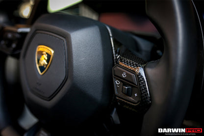 Embellecedor central de fibra de carbono autoclave para volante de Lamborghini Huracan LP610, LP580 y EVO (2015-2023) de DarwinPRO