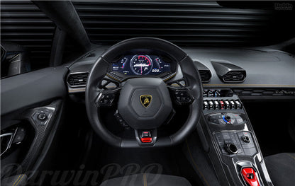 Embellecedor central de fibra de carbono autoclave para volante de Lamborghini Huracan LP610, LP580 y EVO (2015-2023) de DarwinPRO