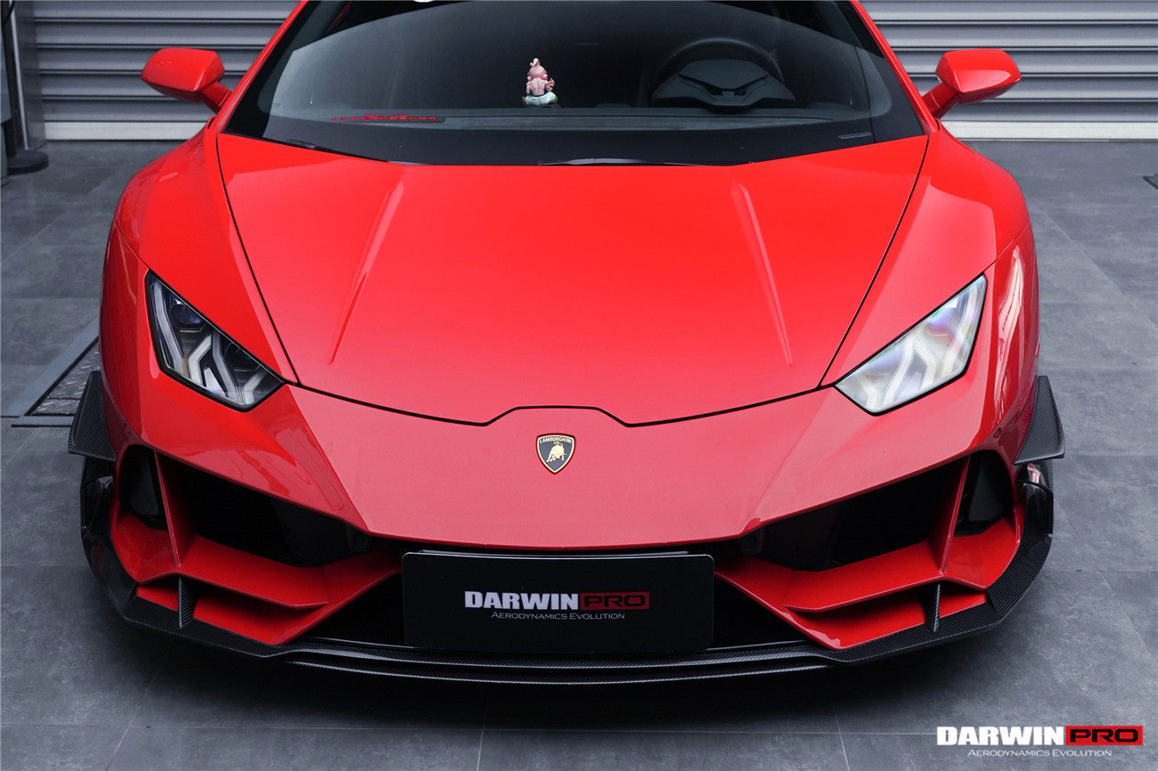 DarwinPRO 2019-2023 Lamborghini Huracan EVO 4WD ONLY BKSS Style Carbon Front Bumper Canards
