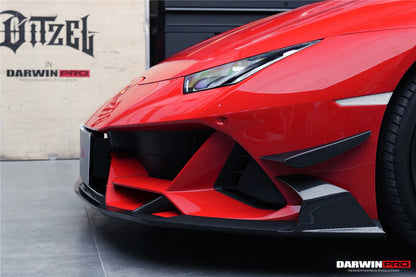 DarwinPRO 2019-2023 Lamborghini Huracan EVO 4WD ONLY BKSS Style Carbon Front Bumper Canards