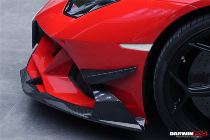 DarwinPRO 2019-2023 Lamborghini Huracan EVO 4WD ONLY BKSS Style Carbon Front Bumper Canards
