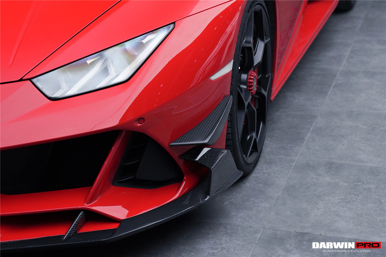 DarwinPRO 2019-2023 Lamborghini Huracan EVO 4WD ONLY BKSS Style Carbon Front Bumper Canards