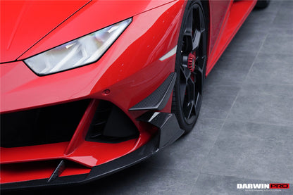 DarwinPRO 2019-2023 Lamborghini Huracan EVO 4WD ONLY BKSS Style Carbon Front Bumper Canards