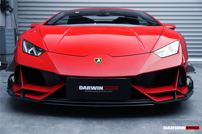 DarwinPRO 2019-2023 Lamborghini Huracan EVO 4WD ONLY BKSS Style Carbon Front Bumper Canards
