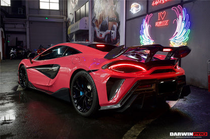 DarwinPRO Darwinpro 2015-2021 McLaren 540c & 570s BKSS Style Rear Bumper and Wing and Engine Trunk and Exhaust