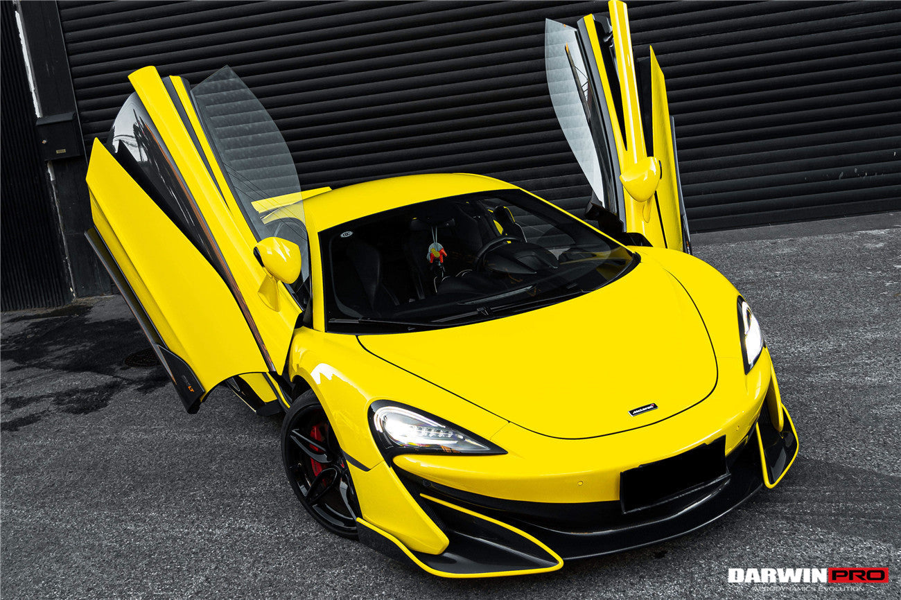 DarwinPRO 2015-2020 McLaren 540C & 570S Convert 600LT Carbon Fiber Front Bumper Lip With Undertray