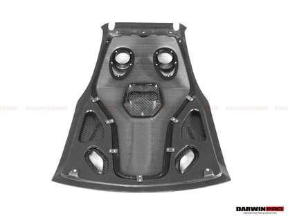 DarwinPRO 2015-2020 McLaren 540C 570S 570GT 600LT-Style Partial Carbon Fiber Rear Bumper with Diffuser  and Trunk Spoiler and Engine Trunk and Exhaust