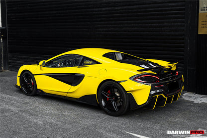 DarwinPRO 2015-2020 McLaren 540C 570S 570GT 600LT-Style Partial Carbon Fiber Rear Bumper with Diffuser  and Trunk Spoiler and Engine Trunk and Exhaust