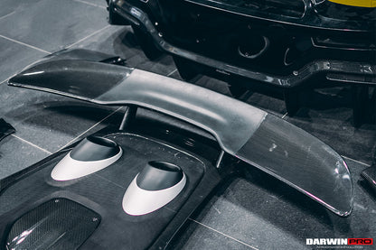 DarwinPRO 2015-2020 McLaren 540C 570S 570GT 600LT-Style Partial Carbon Fiber Rear Bumper with Diffuser  and Trunk Spoiler and Engine Trunk and Exhaust