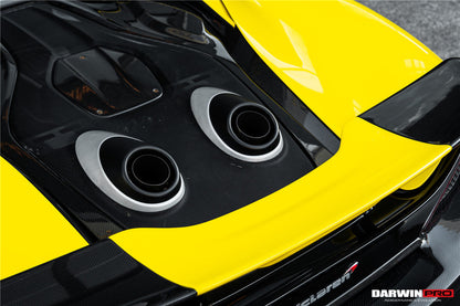 DarwinPRO 2015-2020 McLaren 540C 570S 570GT 600LT-Style Partial Carbon Fiber Rear Bumper with Diffuser  and Trunk Spoiler and Engine Trunk and Exhaust