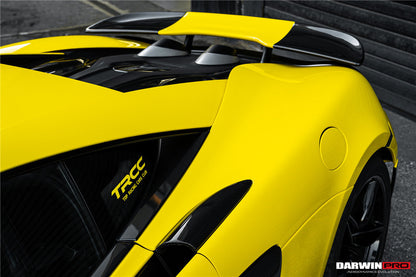 DarwinPRO 2015-2020 McLaren 540C 570S 570GT 600LT-Style Partial Carbon Fiber Rear Bumper with Diffuser  and Trunk Spoiler and Engine Trunk and Exhaust