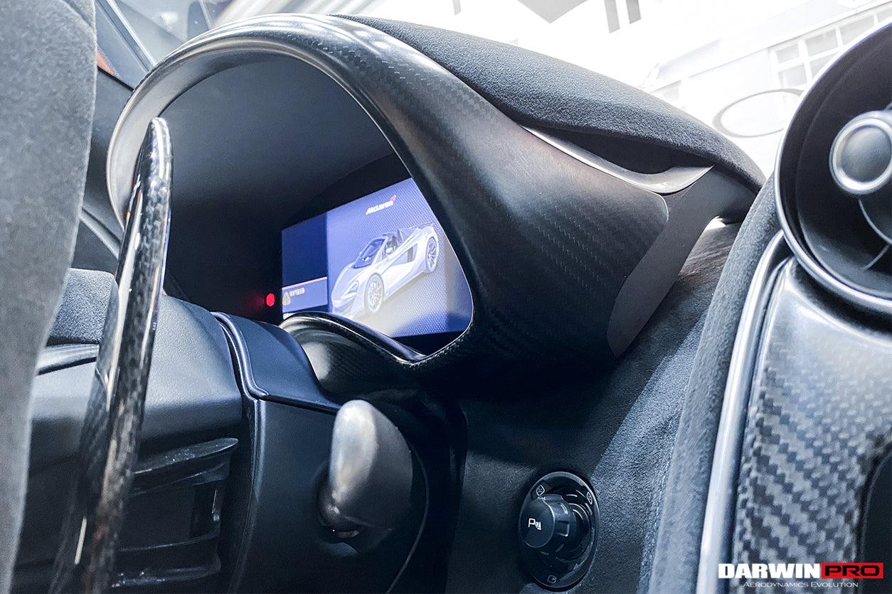 Cubierta de fibra de carbono seca para el panel de instrumentos DarwinPRO | McLaren 540C, 570S, 570GT, 600LT (2015-2021)