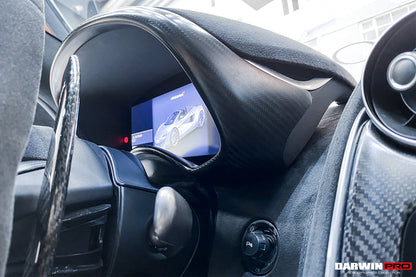 Cubierta de fibra de carbono seca para el panel de instrumentos DarwinPRO | McLaren 540C, 570S, 570GT, 600LT (2015-2021)