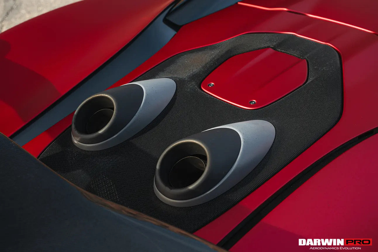 DarwinPRO 2015-2020 McLaren 540C 570S 570GT 600LT-Style Partial Carbon Fiber Rear Bumper with Diffuser  and Trunk Spoiler and Engine Trunk and Exhaust