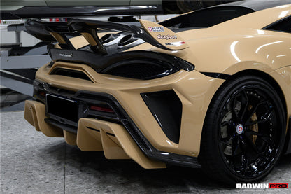 DarwinPRO 2018-2021 McLaren 600lt BKSS Style Partial Carbon Fiber Rear Bumper