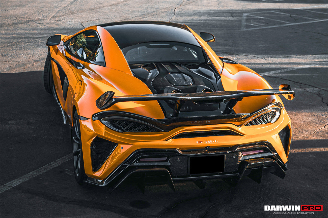 DarwinPRO 2018-2021 McLaren 600lt BKSS Style Partial Carbon Fiber Rear Bumper