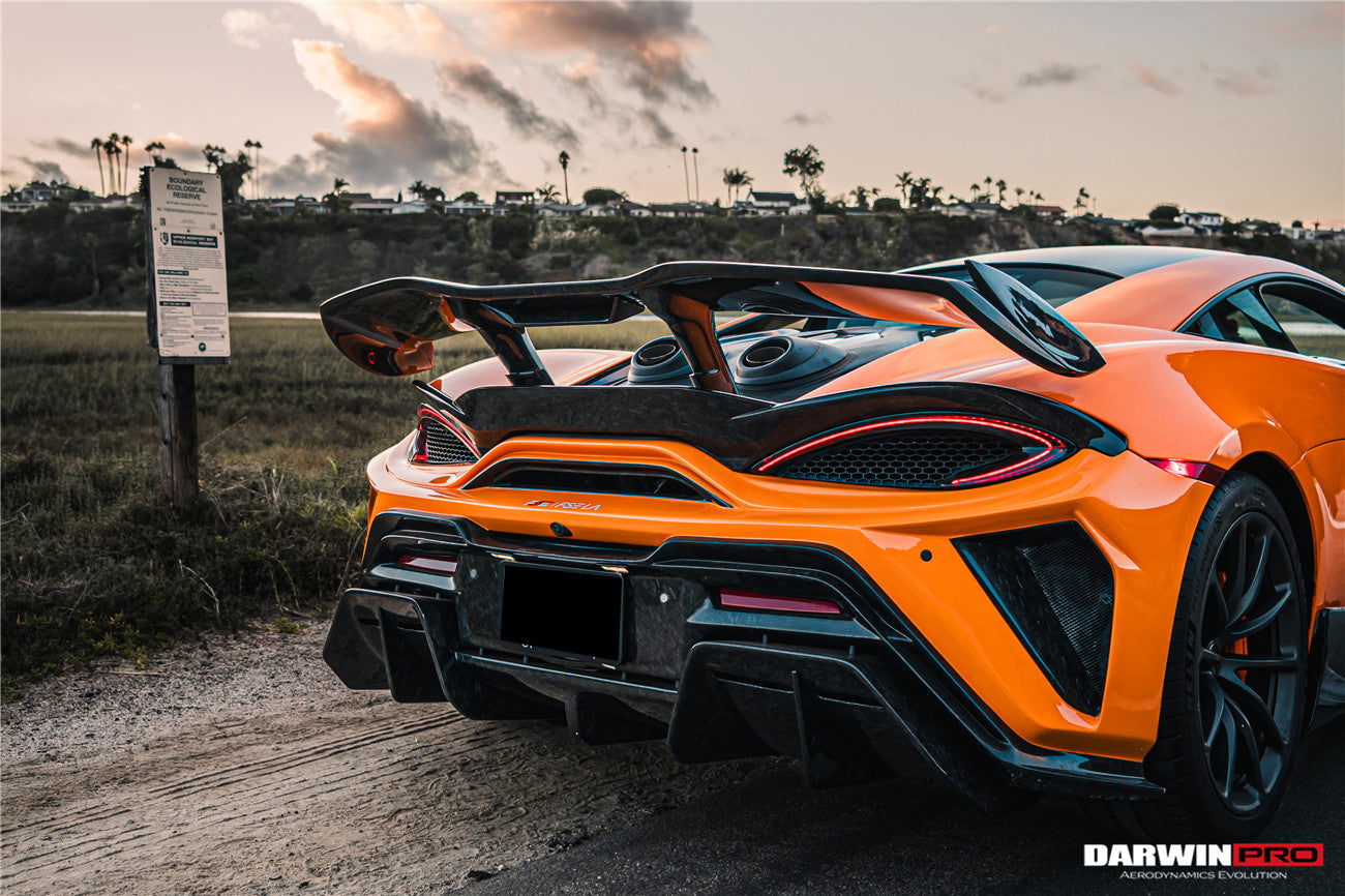 DarwinPRO Darwinpro 2015-2021 McLaren 540c & 570s BKSS Style Rear Bumper and Wing and Engine Trunk and Exhaust