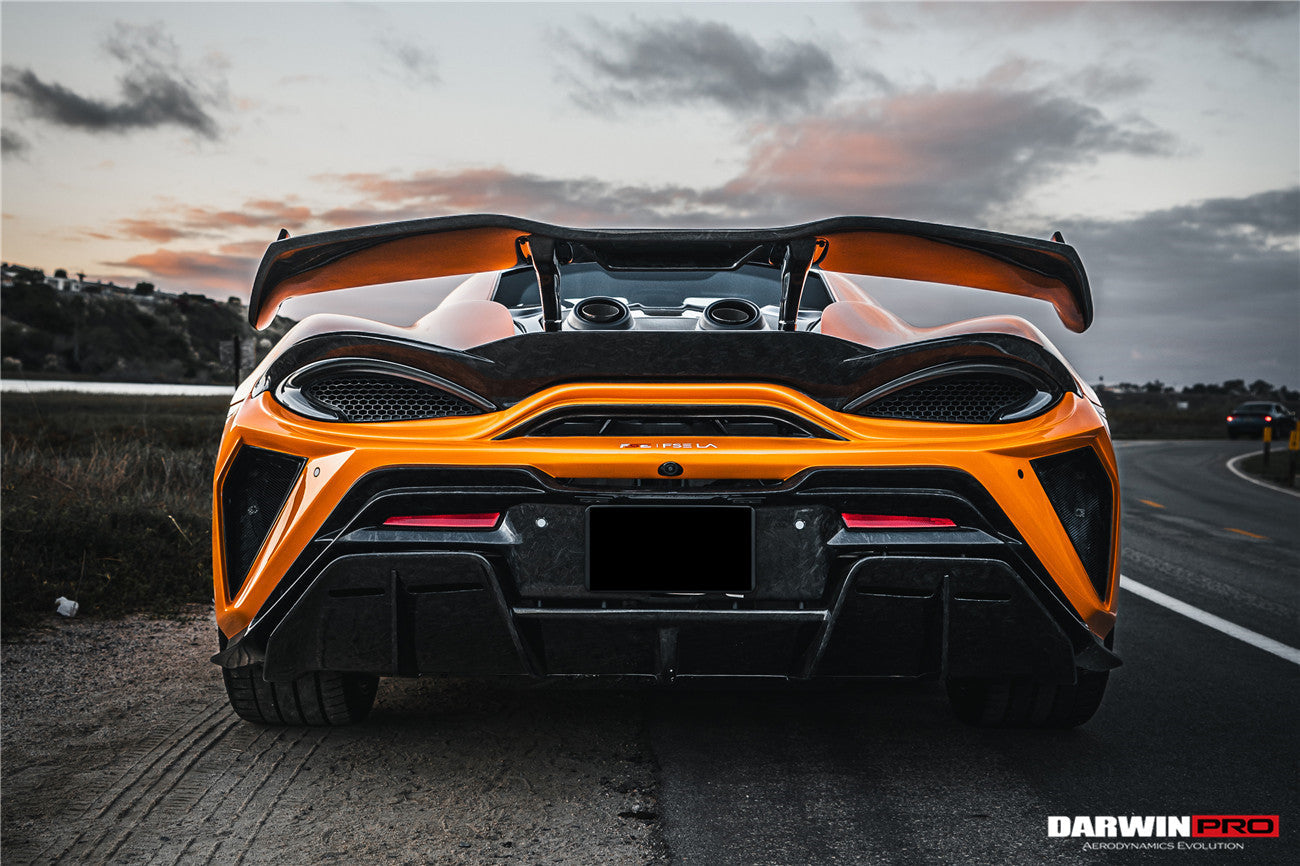 DarwinPRO Darwinpro 2015-2021 McLaren 540c & 570s BKSS Style Rear Bumper and Wing and Engine Trunk and Exhaust