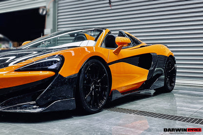 Divisor lateral de parachoques delantero de fibra de carbono DarwinPRO | McLaren 600LT 2018-2021