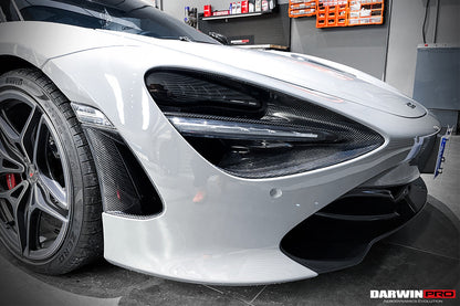 DarwinPRO Dry Carbon Fiber Headlight Inserts Tim Replacement | 2017-2023 McLaren 720s