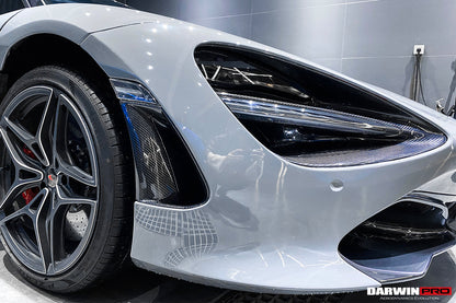 DarwinPRO Dry Carbon Fiber Headlight Inserts Tim Replacement | 2017-2023 McLaren 720s