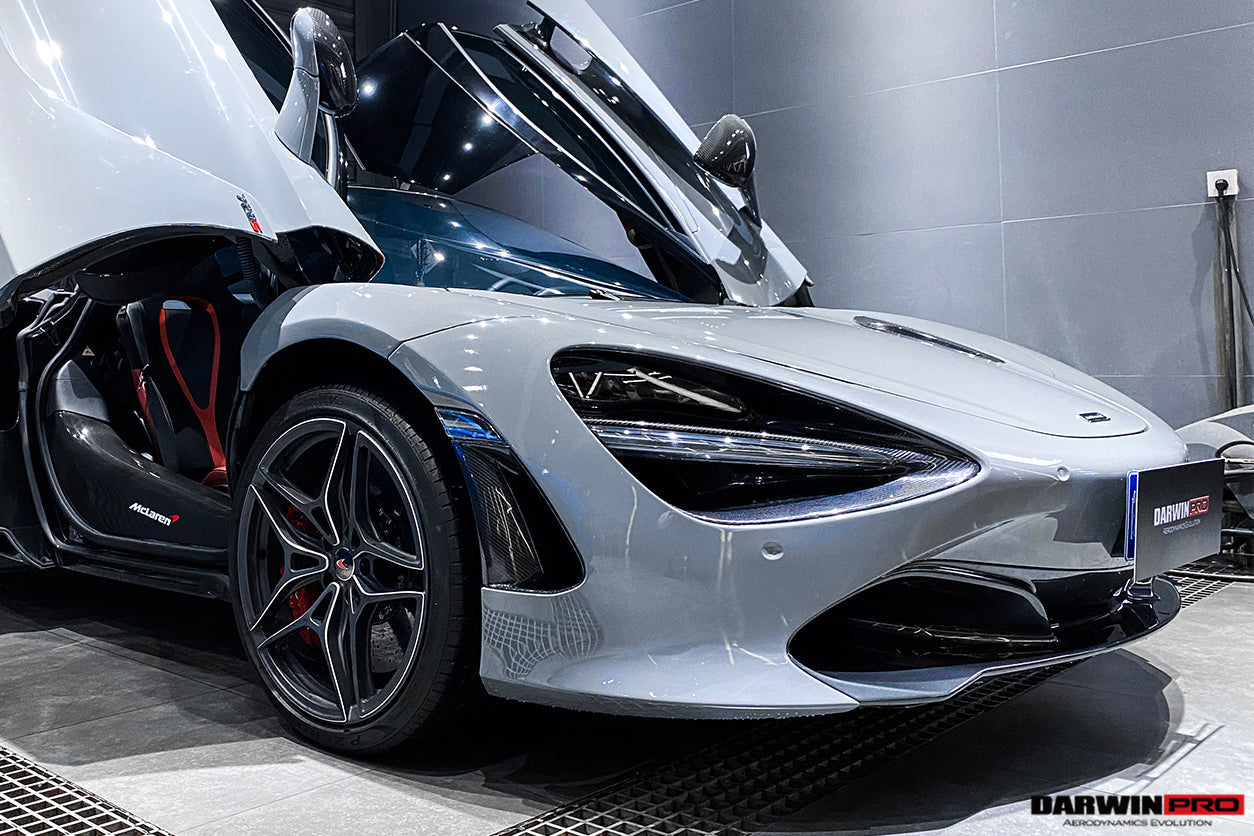 DarwinPRO Dry Carbon Fiber Headlight Inserts Tim Replacement | 2017-2023 McLaren 720s
