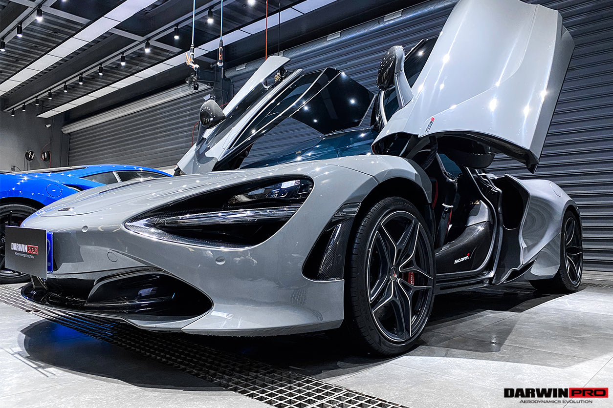 DarwinPRO Dry Carbon Fiber Headlight Inserts Tim Replacement | 2017-2023 McLaren 720s