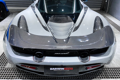 DarwinPRO 2017-2023 McLaren 720s Dry Carbon Fiber Rear Bumper Upper Exhaust Valance Panel