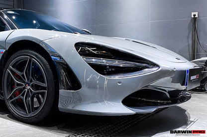 DarwinPRO Dry Carbon Fiber Headlight Inserts Tim Replacement | 2017-2023 McLaren 720s