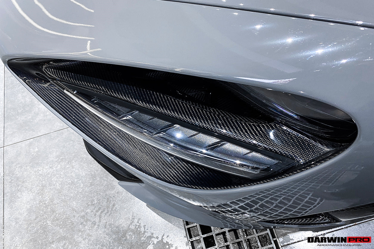 DarwinPRO Dry Carbon Fiber Headlight Inserts Tim Replacement | 2017-2023 McLaren 720s