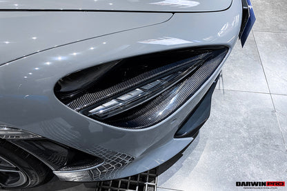 DarwinPRO Dry Carbon Fiber Headlight Inserts Tim Replacement | 2017-2023 McLaren 720s