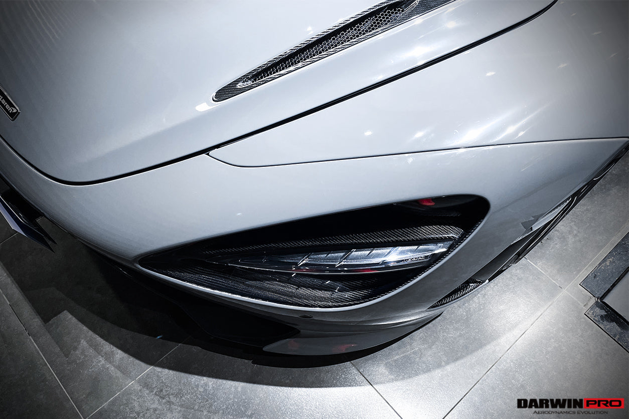 DarwinPRO Dry Carbon Fiber Headlight Inserts Tim Replacement | 2017-2023 McLaren 720s