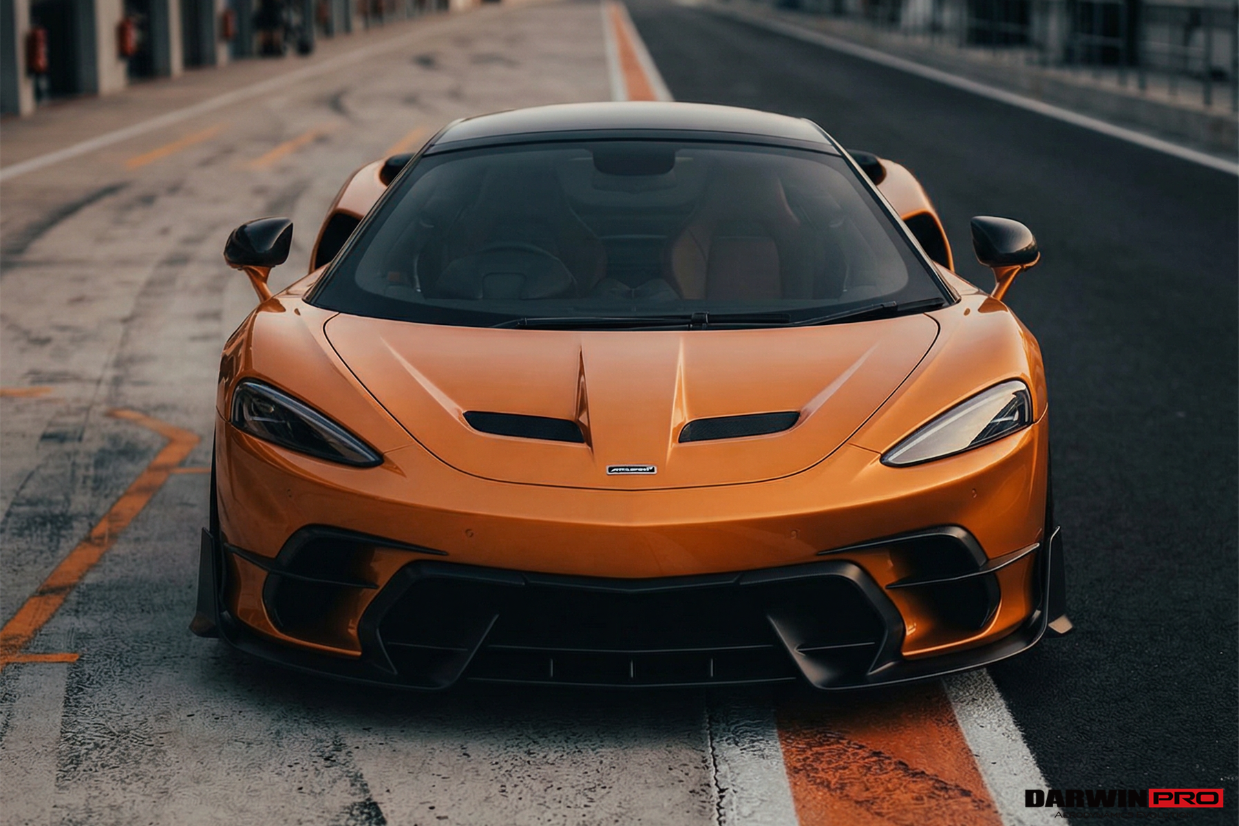 DarwinPRO 2019-UP McLaren GT BKSS Design Carbon Fiber Front Bumper Vents Canards | Fits GT, GTS
