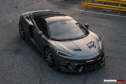 DarwinPRO 2019-UP McLaren GT BKSS Design Carbon Fiber Front Bumper Vents Canards | Fits GT, GTS