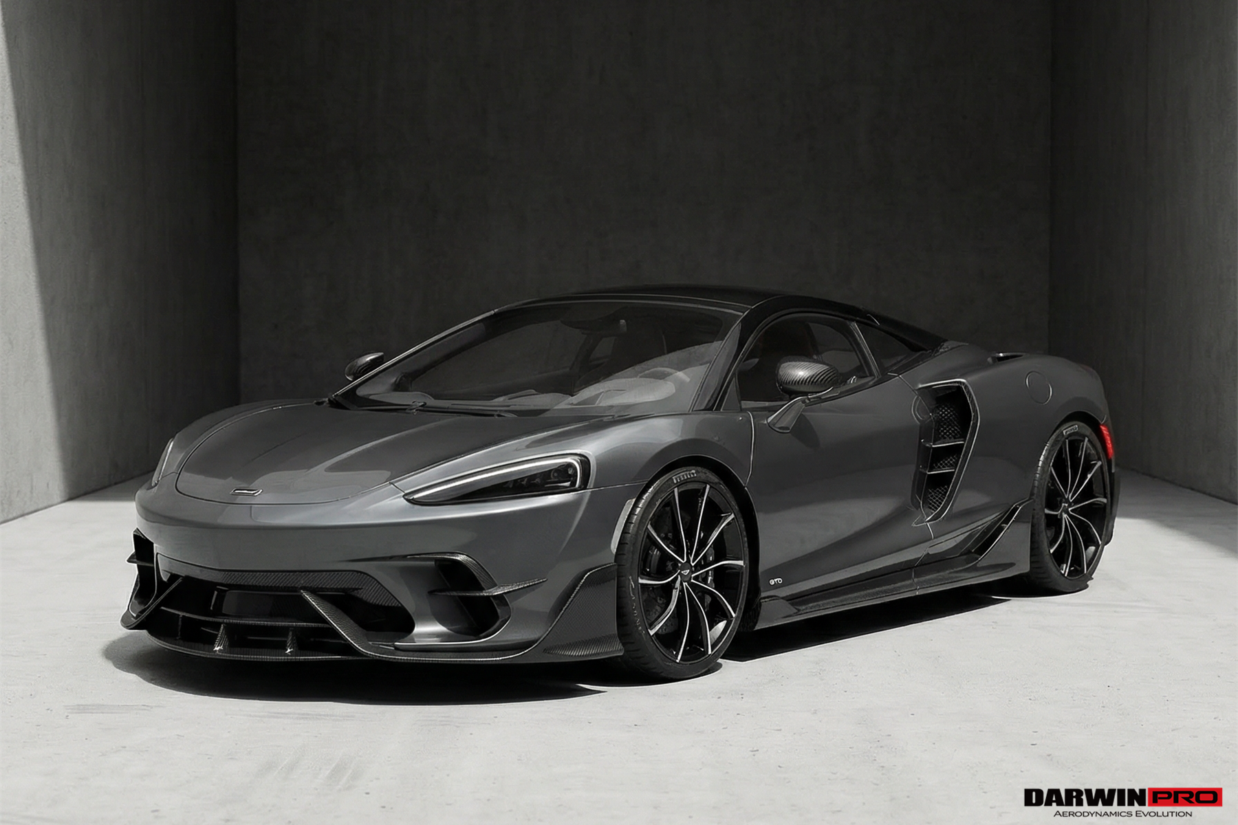 DarwinPRO 2019-UP McLaren GT BKSS Design Carbon Fiber Front Bumper Vents Canards | Fits GT, GTS
