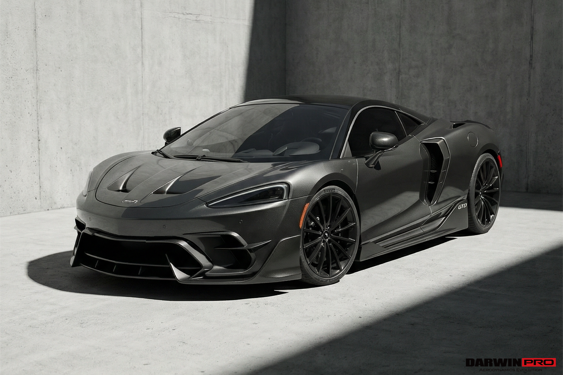 DarwinPRO 2019-UP McLaren GT BKSS Design Carbon Fiber Front Bumper Vents Canards | Fits GT, GTS