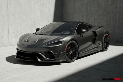 DarwinPRO 2019-UP McLaren GT BKSS Design Carbon Fiber Front Bumper Vents Canards | Fits GT, GTS