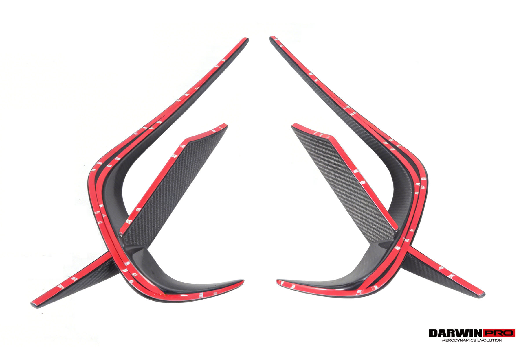 DarwinPRO 2019-UP McLaren GT BKSS Design Carbon Fiber Front Bumper Vents Canards | Fits GT, GTS