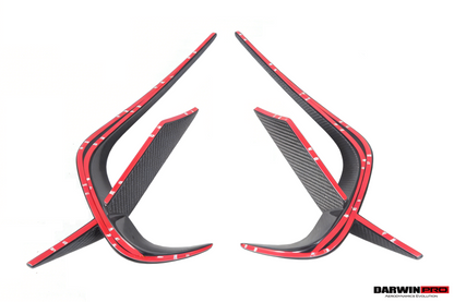 DarwinPRO 2019-UP McLaren GT BKSS Design Carbon Fiber Front Bumper Vents Canards | Fits GT, GTS