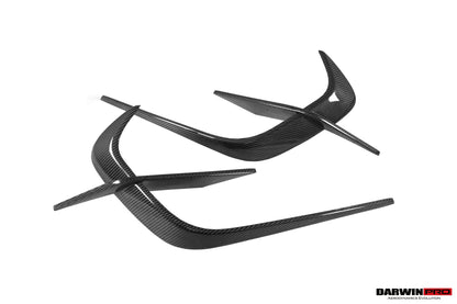 DarwinPRO 2019-UP McLaren GT BKSS Design Carbon Fiber Front Bumper Vents Canards | Fits GT, GTS