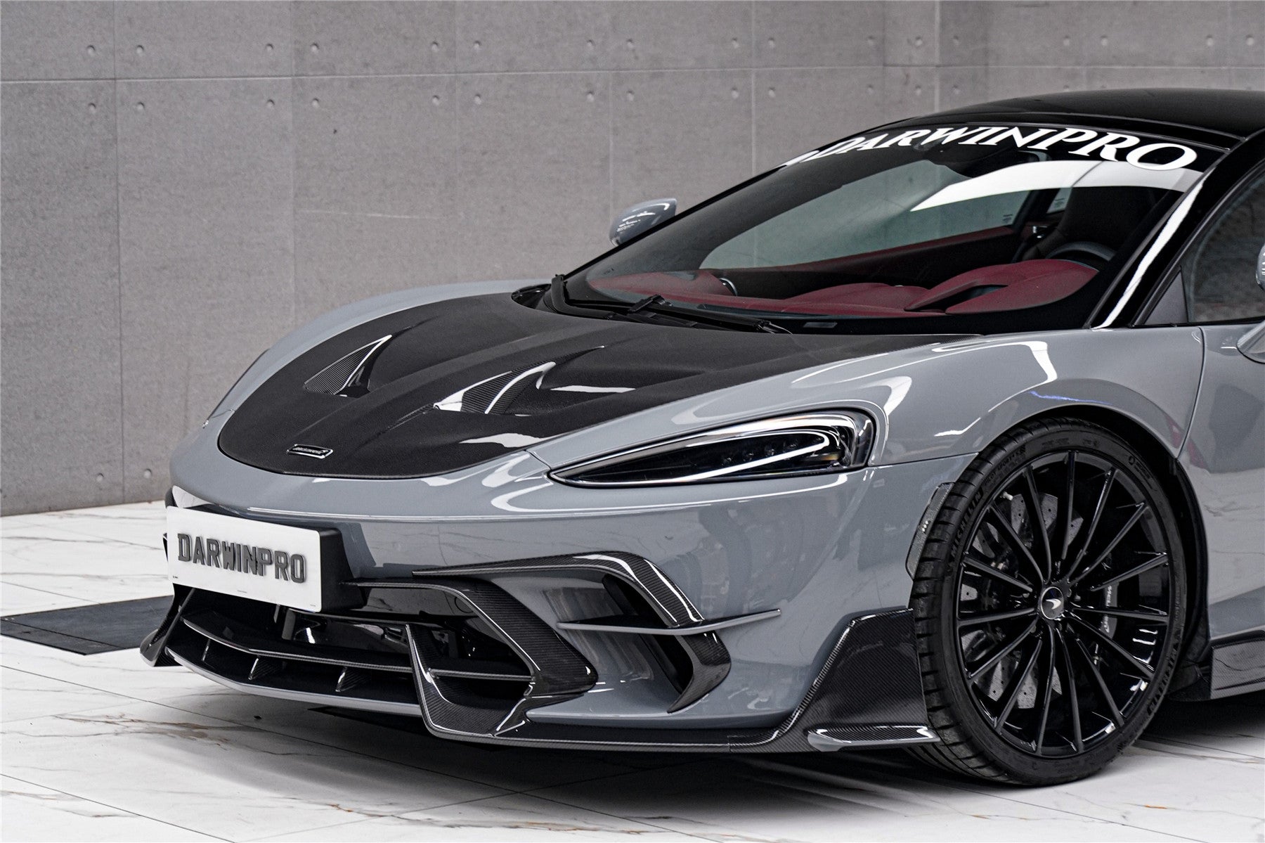 DarwinPRO 2019-UP McLaren GT BKSS Design Carbon Fiber Front Bumper Vents Canards | Fits GT, GTS